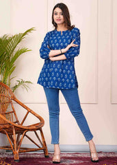 BLUE HIGH DEMAND Top