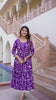 SUNEKH HEAVY DESIGN PURPLE ANARKALI PRINT DRESS